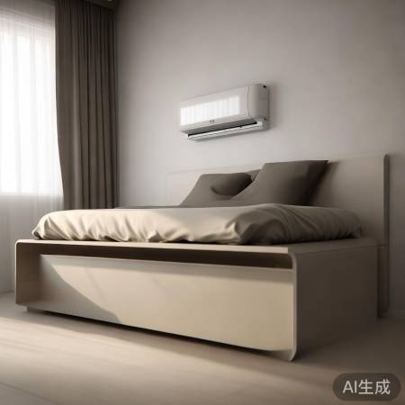 床尾柜巧放空调，卧室凉爽又舒适