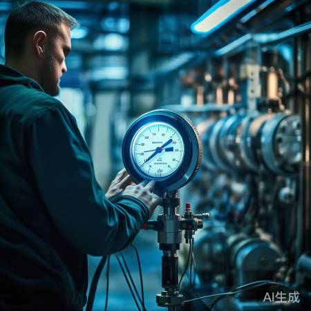 抽氟观察压力表，指针平稳下降。