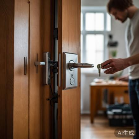 指纹锁打不开，备用钥匙无效，屏