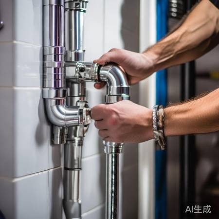 安装冷热水管,固定墙以防晃动。