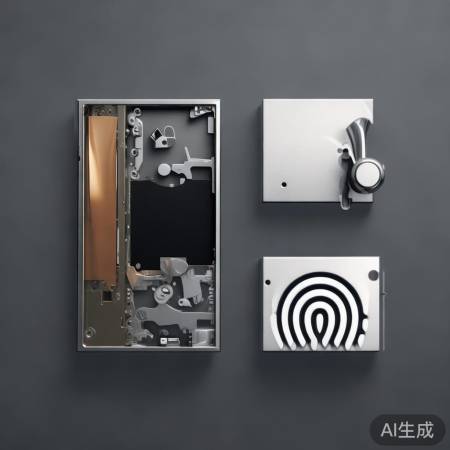 vivo指纹锁结构：锁体、把手