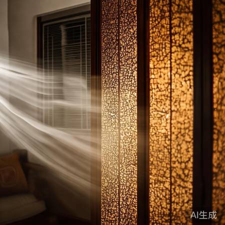 屏风遮挡空调,避直吹增静音