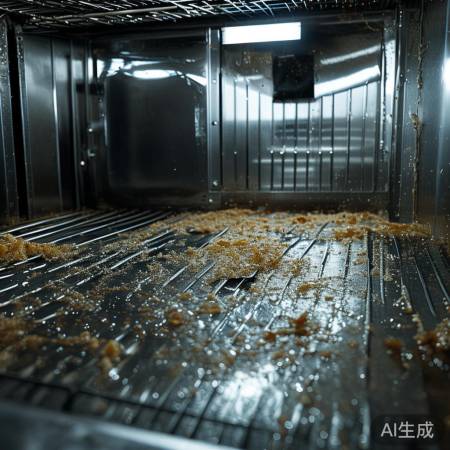 消毒柜内食物残渣，需清洁。