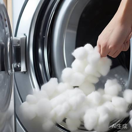 洗衣机里放棉花,除垢保清洁。