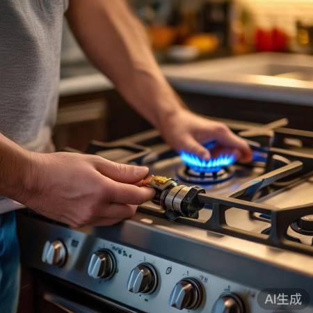 “检查燃气灶，电池弹簧更换成功