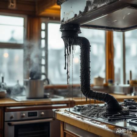 厨房油烟堵塞烟管