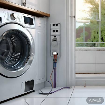 洗衣机摆放,插座安全是关键。