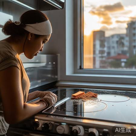 集成灶清洗简单,油网风轮与燃烧