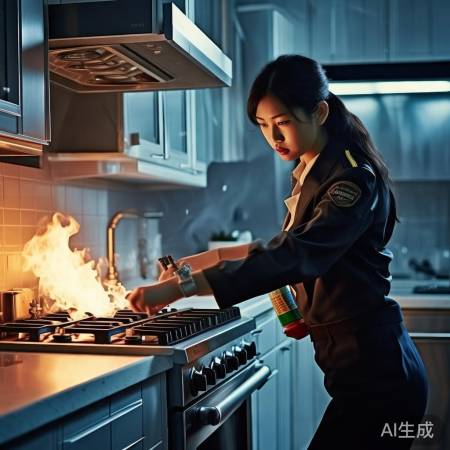 燃气灶未关，空姐惊险救火