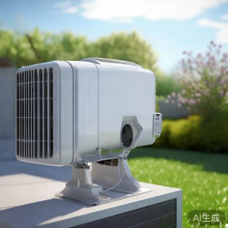 空气能热水器：室外安装，布局调