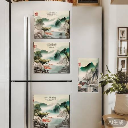 冰箱贴添中国风,家居艺术味。