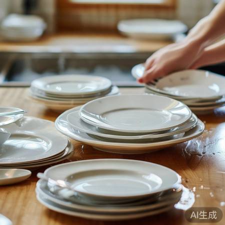 餐具先洗净，再消毒柜杀菌