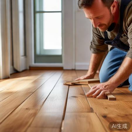 先装地板后换门，护框定尺寸，视