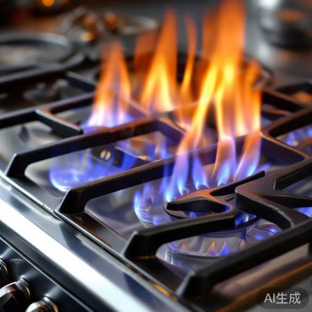 燃气灶火焰大小由压力、风门、混