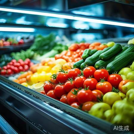 水果蔬菜冷藏适温，西红柿黄瓜上