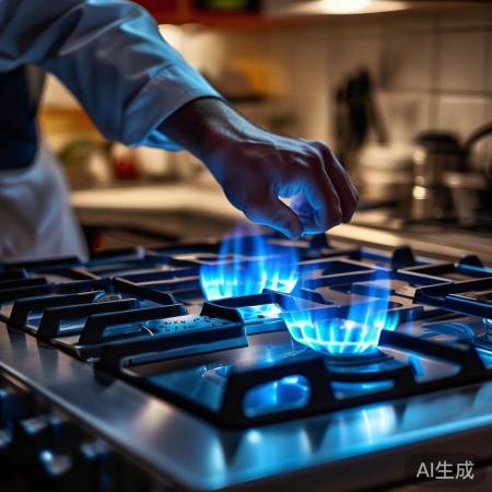 燃气灶火焰调整至蓝色最佳