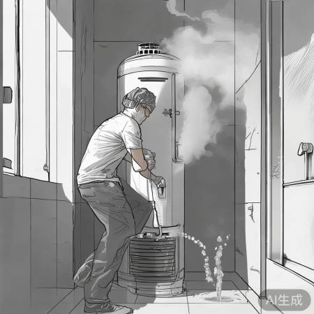 排气注意安全,关闭进水阀防喷溅