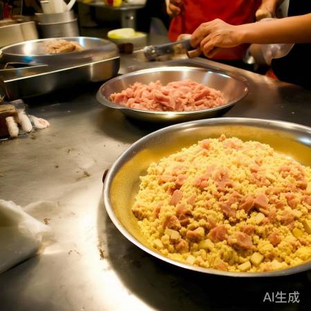 动手做狮子头,咸蛋黄猪肉嫩滑混