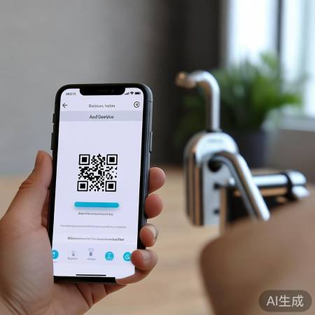 “手机扫描智能锁二维码，APP