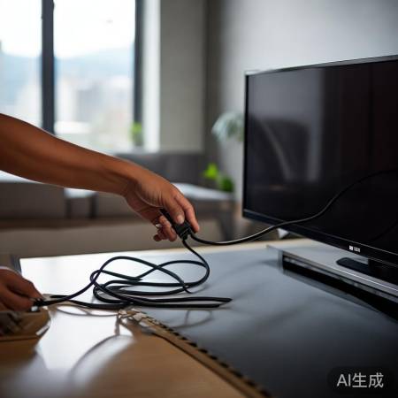 检查HDMI/AV线连接，排除