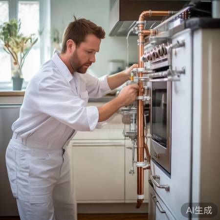 换水管，涂抹生料带，防漏固紧。