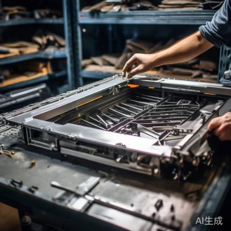 “油烟机组装完成，拧紧螺丝。”