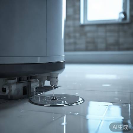 热水器调水阀漏水，观察底部积水