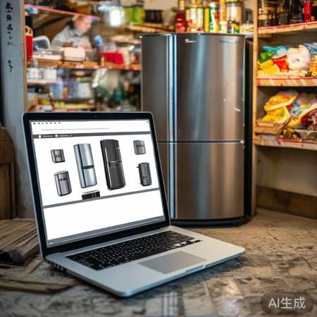 村里小卖部有超大冰箱，网购品牌