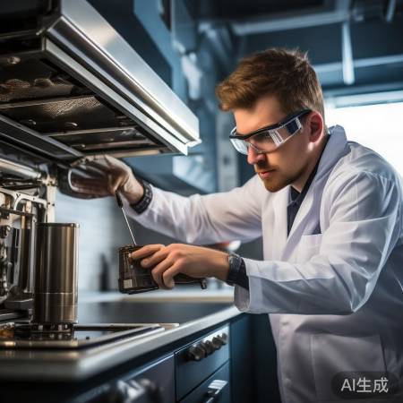 检查油烟机气缸,清洁油污。