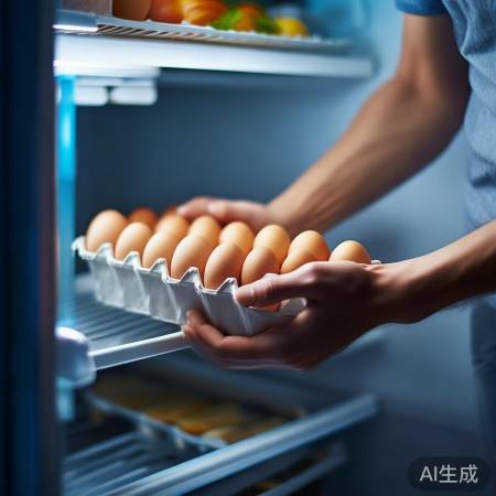 鸡蛋冷藏保存，勿放冷冻。