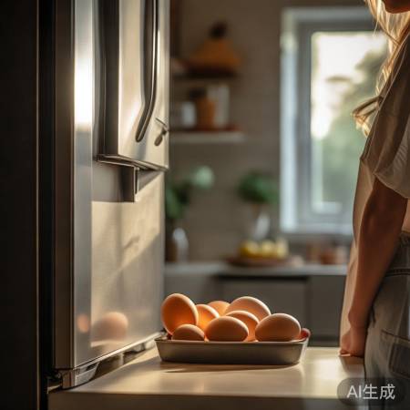 冰箱鸡蛋变色异味，及时清理。