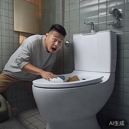 袜子掉马桶，应急处理法。