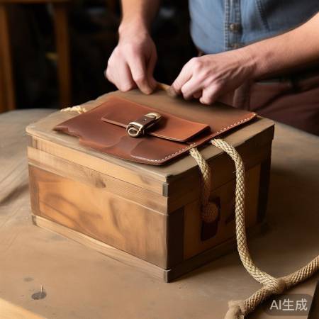 “口袋套箱，绳结固定，简易保险