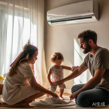 定期清洁空调，护宝宝健康。