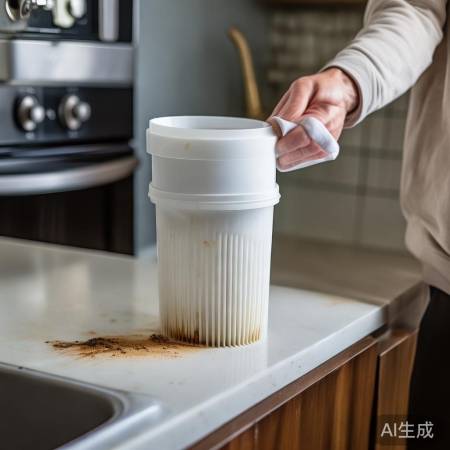 清洁滤芯,擦拭助取出