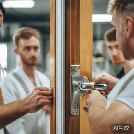 师傅精测门锁，指纹锁嵌入关键。