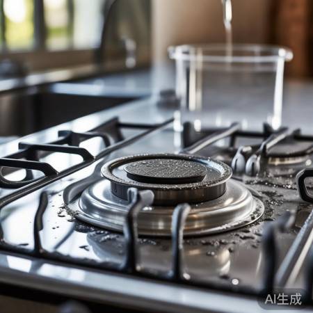 清洗积碳燃烧器，白醋除垢。