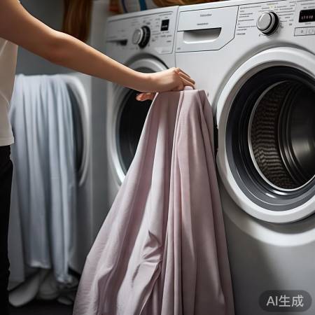 合理洗涤，控时调温，避免缩水。