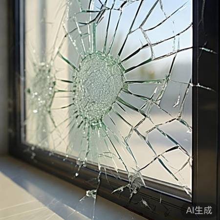 玻璃裂了可胶补，碎了需换新。