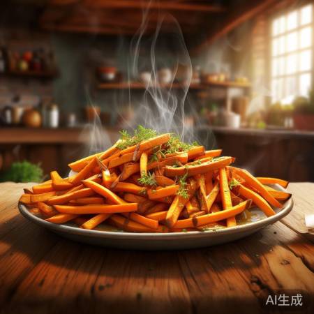 “蒸地瓜条，简单美味，健康生活