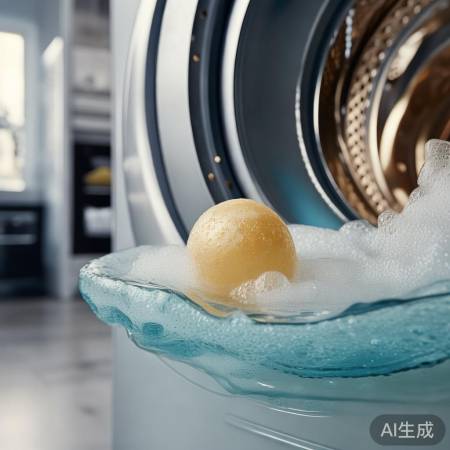 洗衣机里放肥皂球，防堵塞，勤清