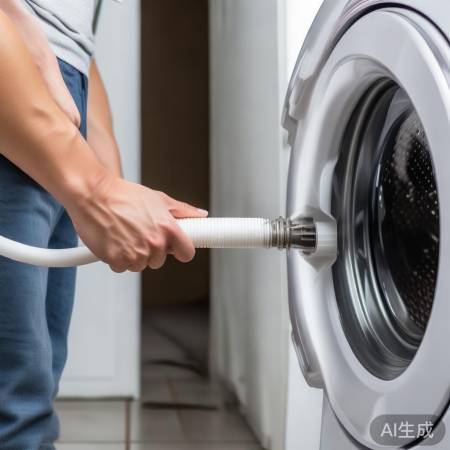 洗衣机接口对接，匹配牢固勿用力