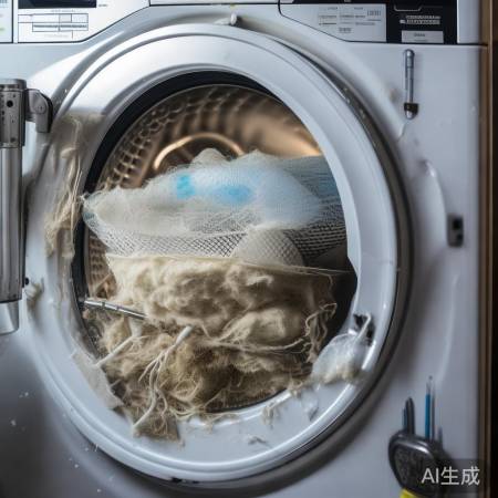洗衣机滤网定期清，防止堵塞停机