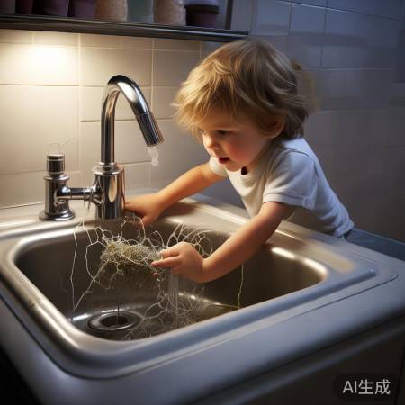 神童洗衣机排水慢，管堵毛球杂物