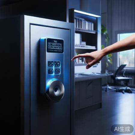 “电子锁保险柜，手机解锁方便”