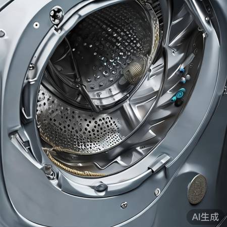 洗衣机异物卡住,脱水不畅。