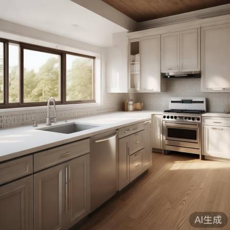 厨房设计美观，风格统一