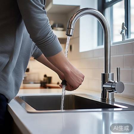 关闭水阀，节水行动。