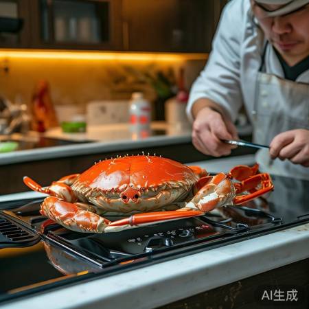 集成灶做螃蟹，美味简单易学！