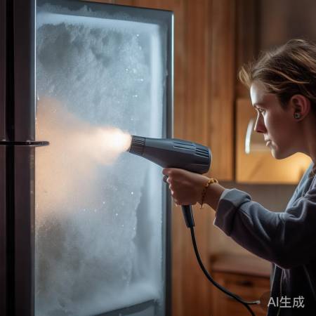 吹风机除冰，低温均匀吹，适合冷
